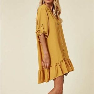 For the Republic Shirt Dress in Mustard Yellow size Large
